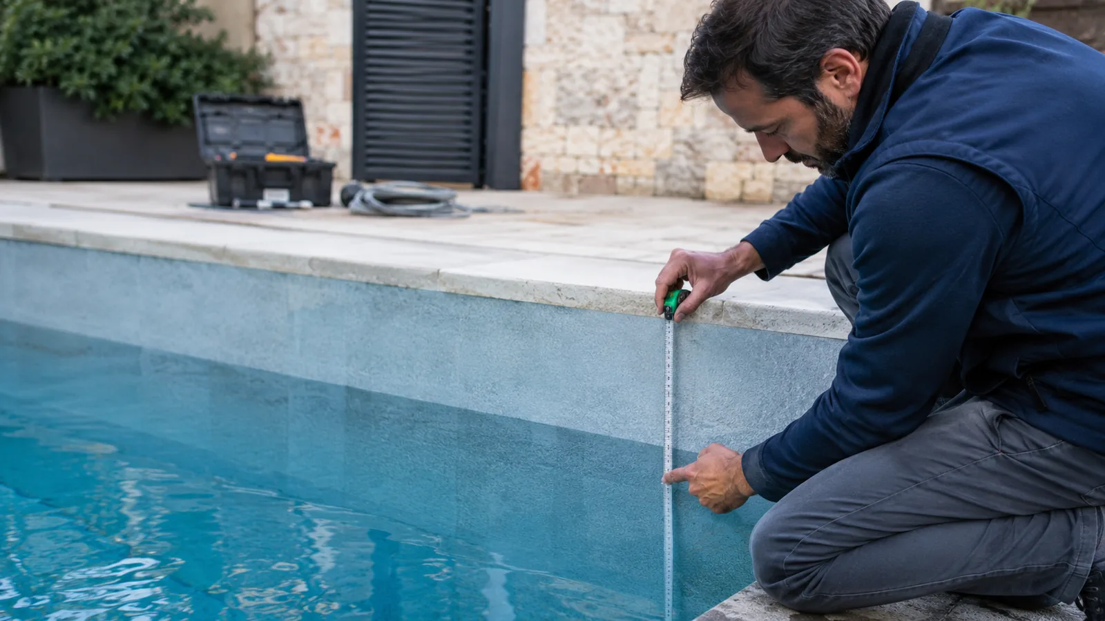 Test di tenuta con misurazione dell'abbassamento del livello dell'acqua